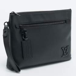 Louis Vuitton Black Aerogram Leather Takeoff Pouch