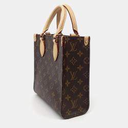 Louis Vuitton Brown Coated Canvas Monogram Sac Pla BB