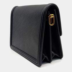 Louis Vuitton Black Leather Epi Dauphine MM bag