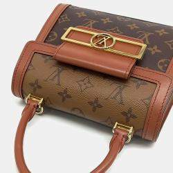 Louis Vuitton Brown Canvas and Leather Dauphine Capital Top Handle Bag