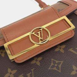 Louis Vuitton Brown Canvas and Leather Dauphine Capital Top Handle Bag