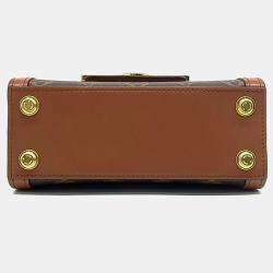 Louis Vuitton Brown Canvas and Leather Dauphine Capital Top Handle Bag