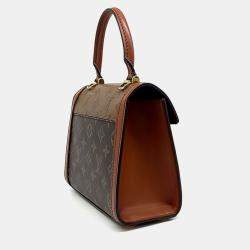 Louis Vuitton Brown Canvas and Leather Dauphine Capital Top Handle Bag