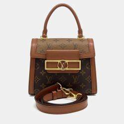 Louis Vuitton Brown Canvas and Leather Dauphine Capital Top Handle Bag