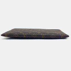 Louis Vuitton Brown Coated Canvas Pochette Tougo bag