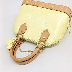 Louis Vuitton Yellow Patent Leather Vernis Alma BB bag