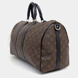 Louis Vuitton Brown Canvas Makassar Bandouliere Keepall 45 bag