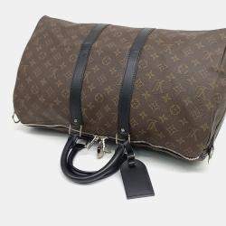 Louis Vuitton Brown Canvas Makassar Bandouliere Keepall 45 bag