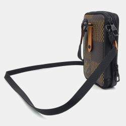 Louis Vuitton Brown Coated Canvas X Nigo Double Phone Crossbody Bag