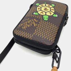 Louis Vuitton Brown Coated Canvas X Nigo Double Phone Crossbody Bag