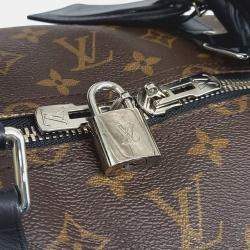 Louis Vuitton Brown Coated Canvas Makassar Bandouliere Keepall 55 bag