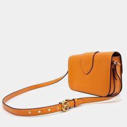Pre Owned Louis Vuitton Orange Leather Pont Neuf Soft MM bag