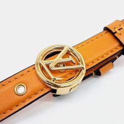 Pre Owned Louis Vuitton Orange Leather Pont Neuf Soft MM bag