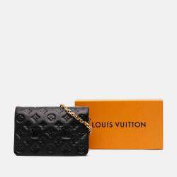 Louis Vuitton Black Monogram Embossed Pochette Coussin
