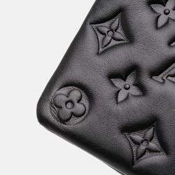 Louis Vuitton Black Monogram Embossed Pochette Coussin