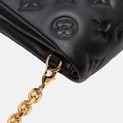 Louis Vuitton Black Monogram Embossed Pochette Coussin