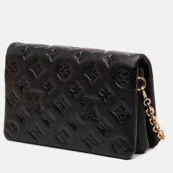 Louis Vuitton Black Monogram Embossed Pochette Coussin