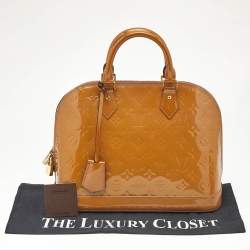 Louis Vuitton Beige Poudre Monogram Vernis Alma PM Bag