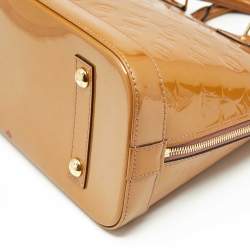 Louis Vuitton Beige Poudre Monogram Vernis Alma PM Bag