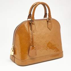 Louis Vuitton Beige Poudre Monogram Vernis Alma PM Bag