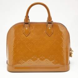Louis Vuitton Beige Poudre Monogram Vernis Alma PM Bag