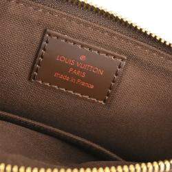 Louis Vuitton Pochette Plate Brooklyn Damier Ebene Canvas Shoulder Bag
