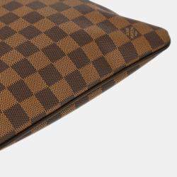 Louis Vuitton Pochette Plate Brooklyn Damier Ebene Canvas Shoulder Bag