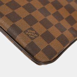 Louis Vuitton Pochette Plate Brooklyn Damier Ebene Canvas Shoulder Bag