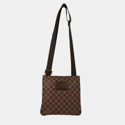 Louis Vuitton Pochette Plate Brooklyn Damier Ebene Canvas Shoulder Bag