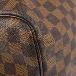 Louis Vuitton Keepall Bandouliere 55 Damier Ebene Canvas Duffle Bag