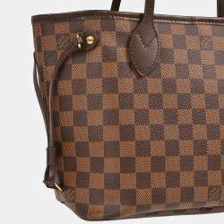 Louis Vuitton Neverfull PM Damier Ebene Canvas Tote Bag