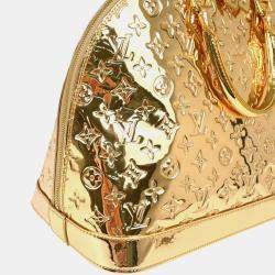 Louis Vuitton Alma MM Gold Monogram Miroir Handbag