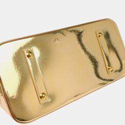 Louis Vuitton Alma MM Gold Monogram Miroir Handbag