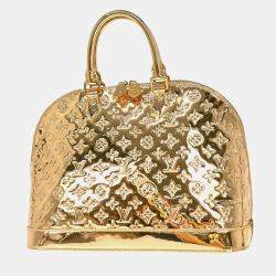 Louis Vuitton Alma MM Gold Monogram Miroir Handbag