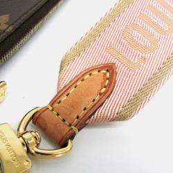 Louis Vuitton Monogram Multi Pochette Accessoires Pouch Shoulder Bag Monogram Rose Clair