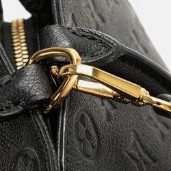 Louis Vuitton Black Monogram Empreinte Montaigne MM