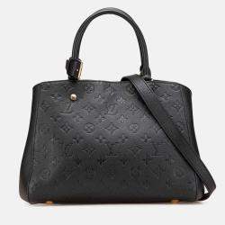 Louis Vuitton Black Monogram Empreinte Montaigne MM