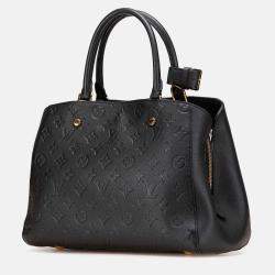 Louis Vuitton Black Monogram Empreinte Montaigne MM