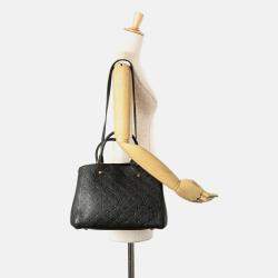 Louis Vuitton Black Monogram Empreinte Montaigne MM