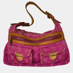 Louis Vuitton Baggy PM Pink Monogram Denim Shoulder Bag