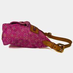 Louis Vuitton Baggy PM Pink Monogram Denim Shoulder Bag