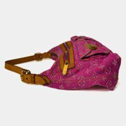 Louis Vuitton Baggy PM Pink Monogram Denim Shoulder Bag