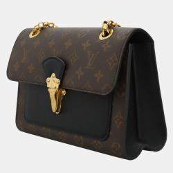 Louis Vuitton Victoire Black Brown Monogram Chain Bag