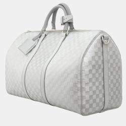 Louis Vuitton Damier Glitter Keepall Bandouliere 50 Silver Bag