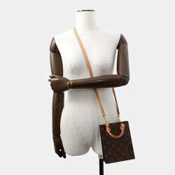Pre Owned Louis Vuitton Petit Sac Plat Brown Monogram Canvas Tote Bag