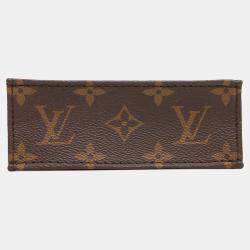 Pre Owned Louis Vuitton Petit Sac Plat Brown Monogram Canvas Tote Bag