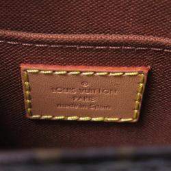 Pre Owned Louis Vuitton Petit Sac Plat Brown Monogram Canvas Tote Bag