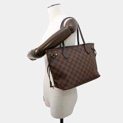 Pre Owned Louis Vuitton Neverfull PM Red Damier Ebene Canvas Tote