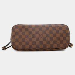 Pre Owned Louis Vuitton Neverfull PM Red Damier Ebene Canvas Tote