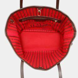 Pre Owned Louis Vuitton Neverfull PM Red Damier Ebene Canvas Tote